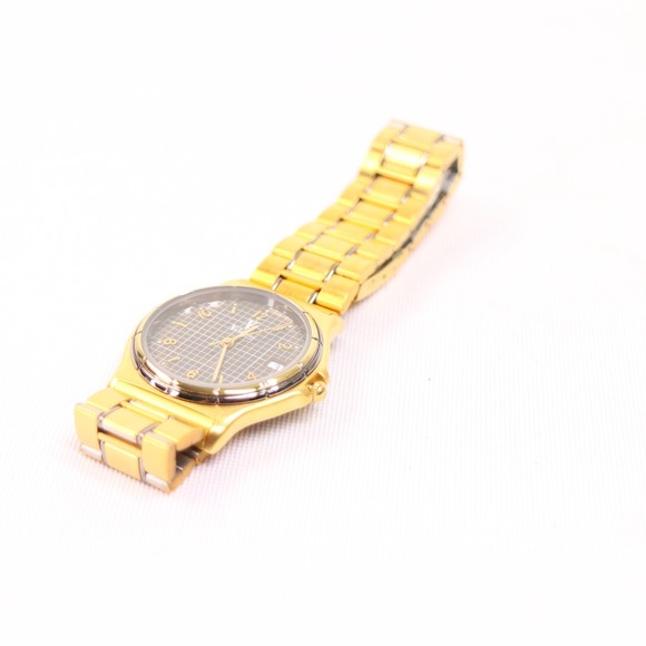 Vtg Valentino Roberto Gold Stainless Steel Strap Round Analog Dial Wristwatch main image 10